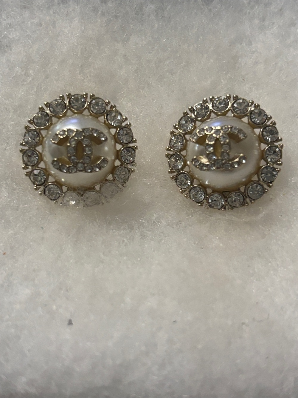 CC Pearl & Diamond Classic Stud Earrings